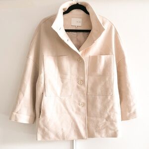 OAK + FORT Wool Blend Patch Pocket Overcoat